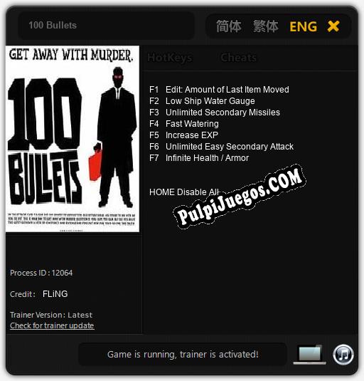 100 Bullets: Cheats, Trainer +7 [FLiNG]