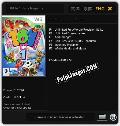 101-in-1 Party Megamix: Trainer +6 [v1.6]