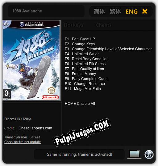 1080 Avalanche: Cheats, Trainer +11 [CheatHappens.com]