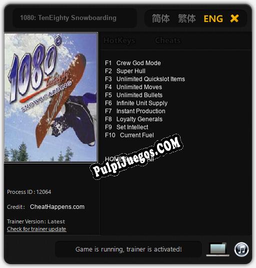 Entrenador liberado a 1080: TenEighty Snowboarding [v1.0.6]