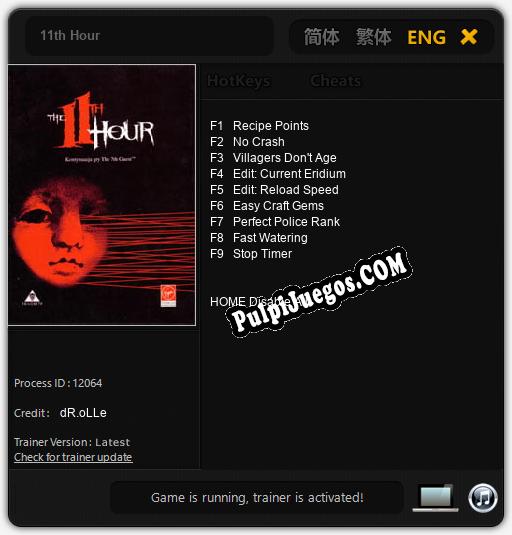 Entrenador liberado a 11th Hour [v1.0.9]