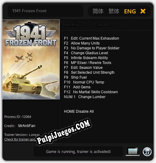 Entrenador liberado a 1941 Frozen Front [v1.0.1]