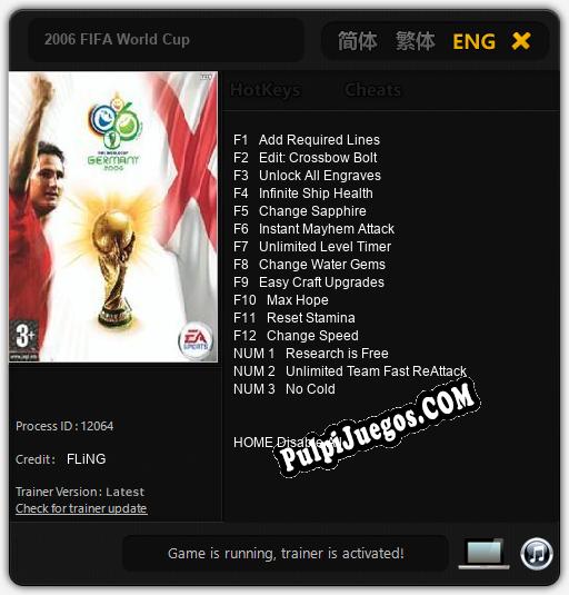 2006 FIFA World Cup: Trainer +15 [v1.1]