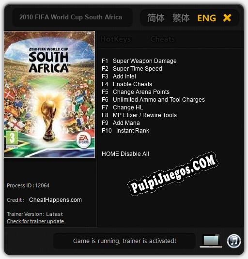 2010 FIFA World Cup South Africa: Trainer +10 [v1.2]