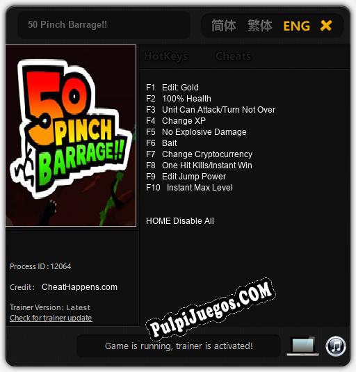 50 Pinch Barrage!!: Cheats, Trainer +10 [CheatHappens.com]