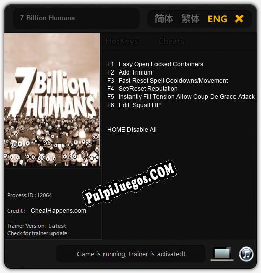 7 Billion Humans: Trainer +6 [v1.2]