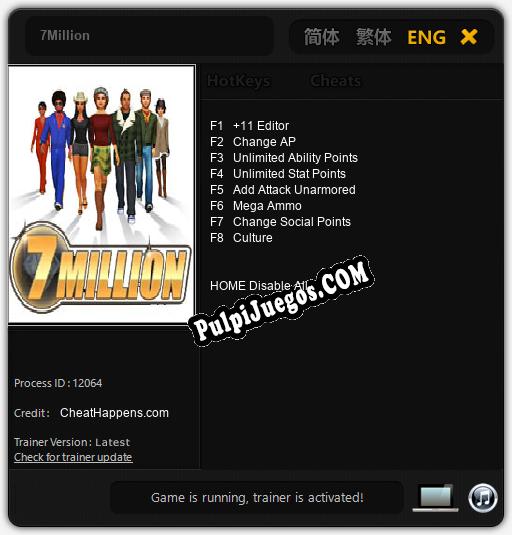 7Million: Cheats, Trainer +8 [CheatHappens.com]