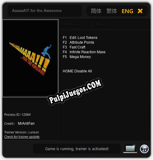 AaaaaA!!! for the Awesome: Trainer +5 [v1.4]