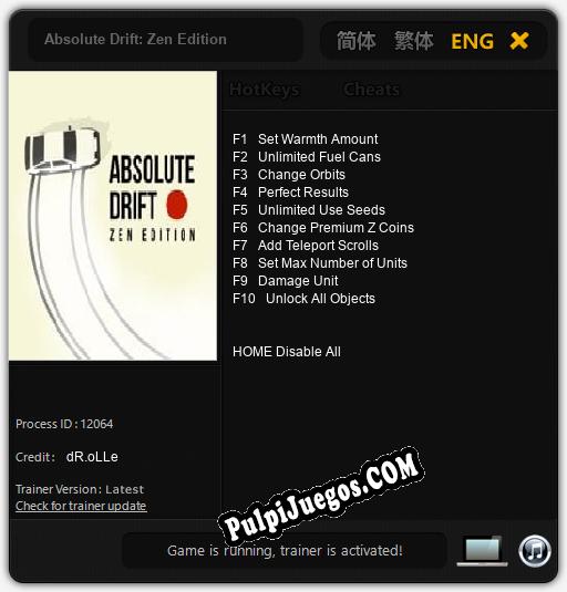 Absolute Drift: Zen Edition: Treinador (V1.0.69)