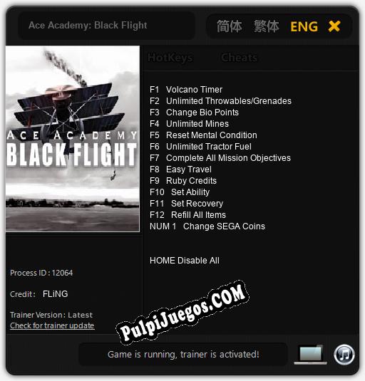 Ace Academy: Black Flight: Trainer +13 [v1.7]