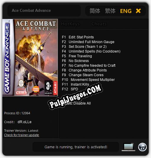 Ace Combat Advance: Cheats, Trainer +12 [dR.oLLe]