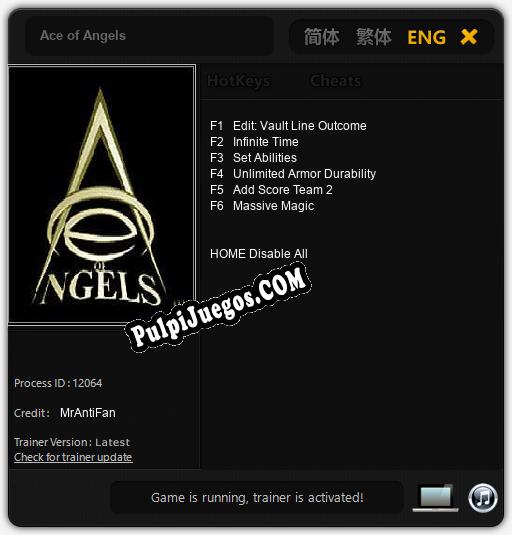 Entrenador liberado a Ace of Angels [v1.0.6]