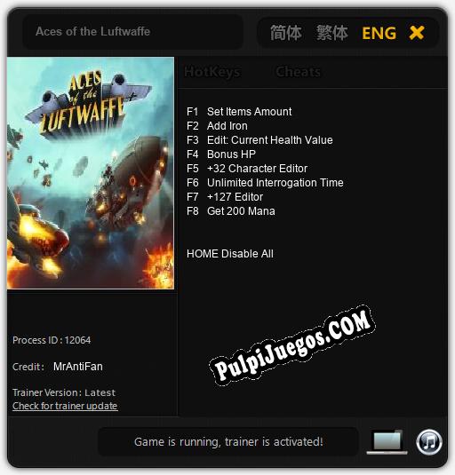 Entrenador liberado a Aces of the Luftwaffe [v1.0.9]