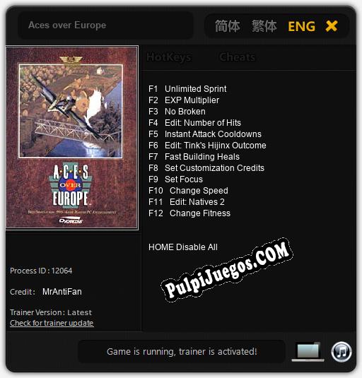 Entrenador liberado a Aces over Europe [v1.0.7]