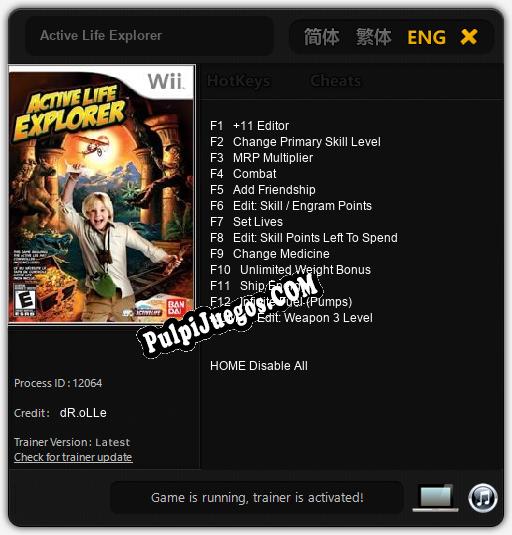 Entrenador liberado a Active Life Explorer [v1.0.7]