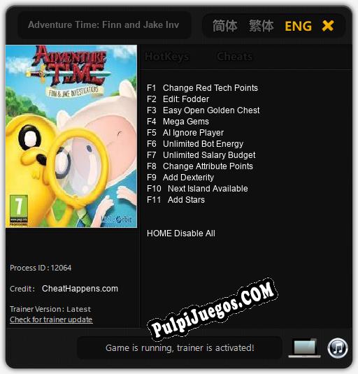 Entrenador liberado a Adventure Time: Finn and Jake Investigations [v1.0.9]