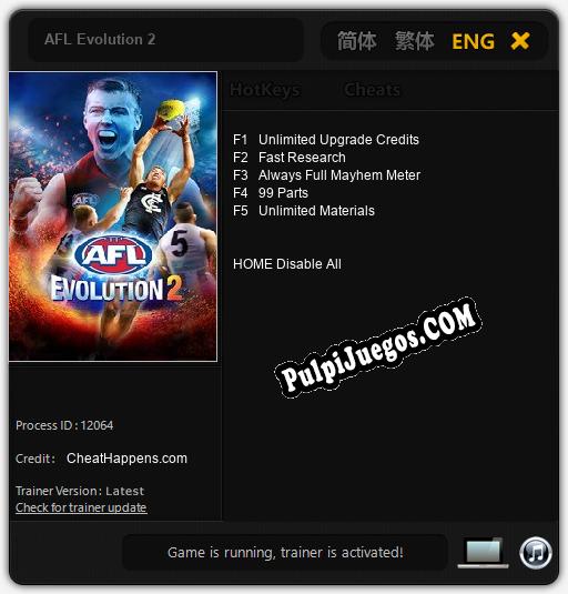 AFL Evolution 2: Trainer +5 [v1.4]