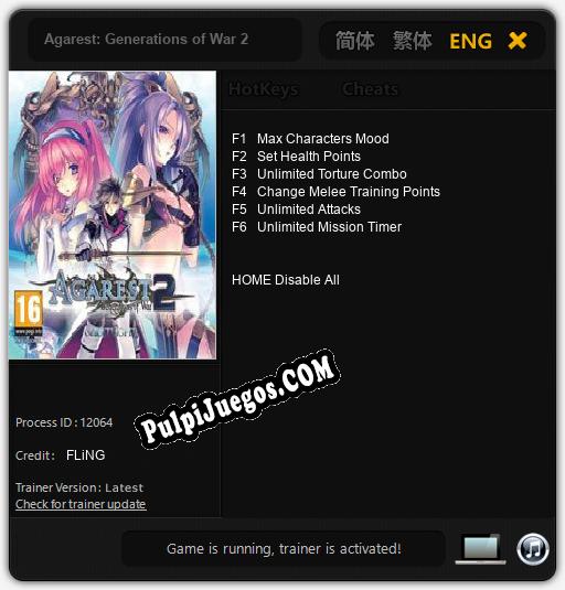 Agarest: Generations of War 2: Cheats, Trainer +6 [FLiNG]