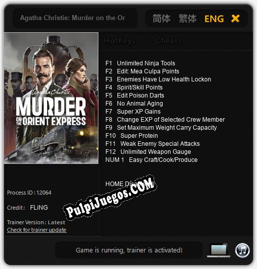 Entrenador liberado a Agatha Christie: Murder on the Orient Express [v1.0.4]