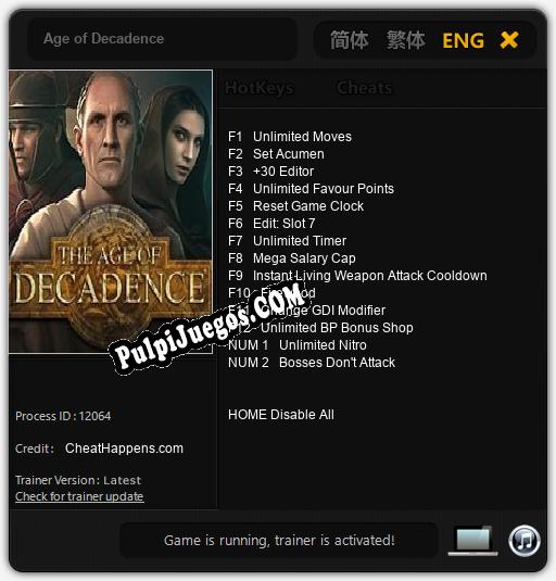 Entrenador liberado a Age of Decadence [v1.0.6]