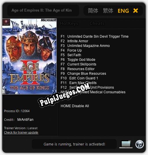 Age of Empires II: The Age of Kings: Cheats, Trainer +13 [MrAntiFan]