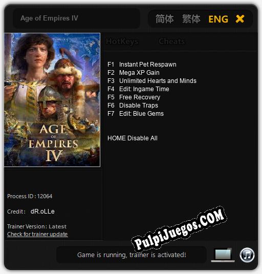 Entrenador liberado a Age of Empires IV [v1.0.3]