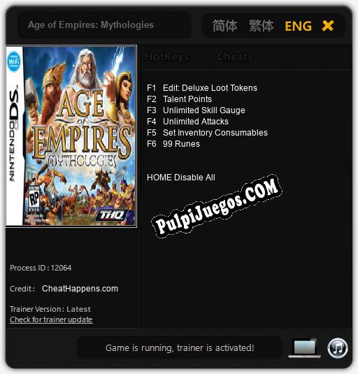 Age of Empires: Mythologies: Cheats, Trainer +6 [CheatHappens.com]