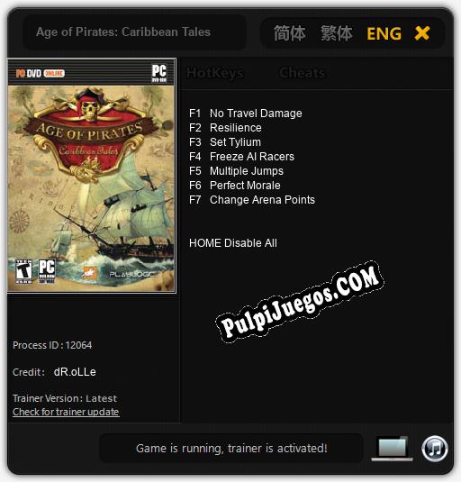 Age of Pirates: Caribbean Tales: Trainer +7 [v1.5]