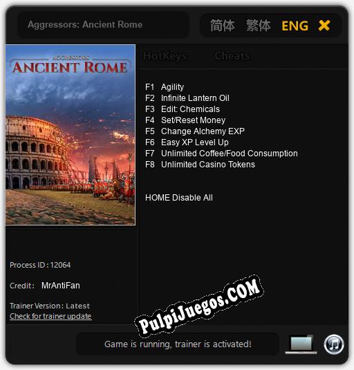 Aggressors: Ancient Rome: Treinador (V1.0.79)