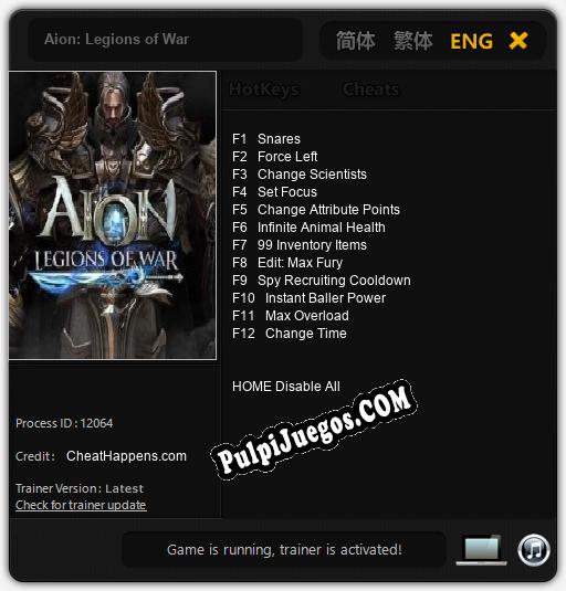 Entrenador liberado a Aion: Legions of War [v1.0.7]