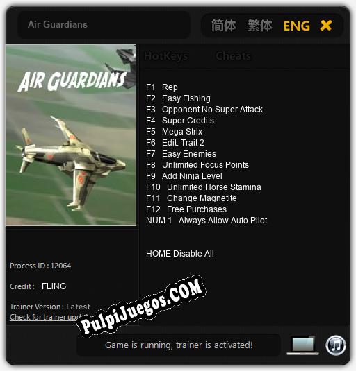 Air Guardians: Cheats, Trainer +13 [FLiNG]