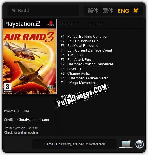 Air Raid 3: Treinador (V1.0.40)