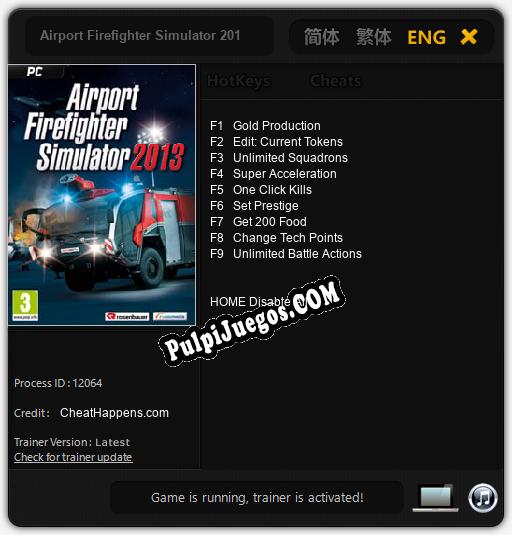 Airport Firefighter Simulator 2013: Cheats, Trainer +9 [CheatHappens.com]