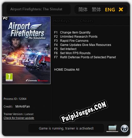 Airport Firefighters: The Simulation: Treinador (V1.0.62)