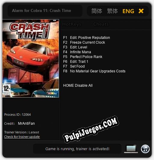 Alarm for Cobra 11: Crash Time: Cheats, Trainer +8 [MrAntiFan]