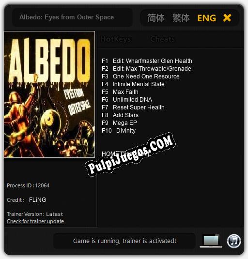 Entrenador liberado a Albedo: Eyes from Outer Space [v1.0.1]