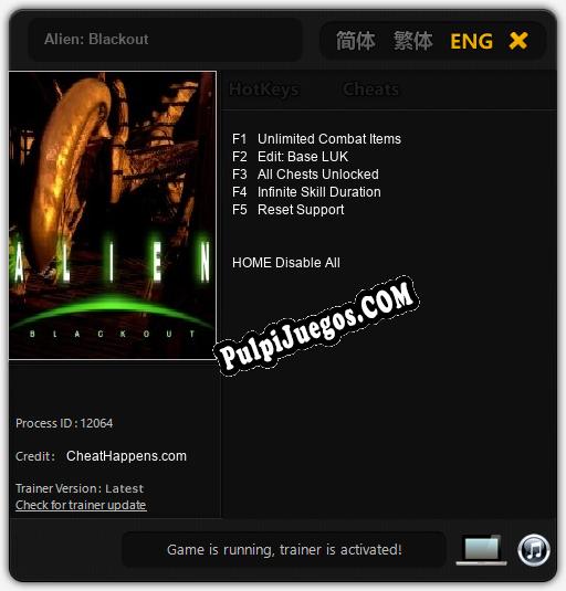 Alien: Blackout: Trainer +5 [v1.8]