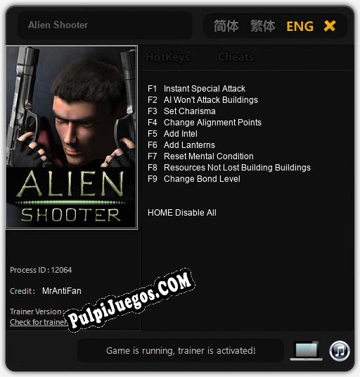 Alien Shooter: Trainer +9 [v1.9]