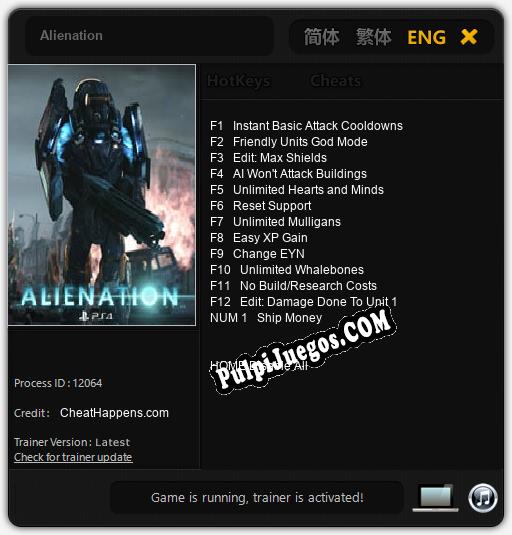 Alienation: Cheats, Trainer +13 [CheatHappens.com]