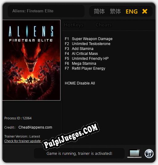 Aliens: Fireteam Elite: Cheats, Trainer +7 [CheatHappens.com]