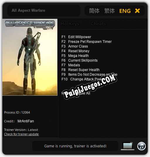 Entrenador liberado a All Aspect Warfare [v1.0.8]