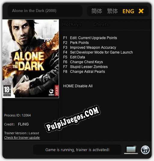 Alone in the Dark (2008): Treinador (V1.0.31)