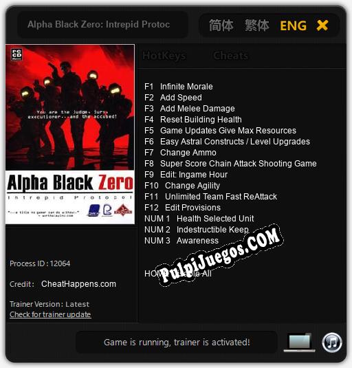 Alpha Black Zero: Intrepid Protocol: Cheats, Trainer +15 [CheatHappens.com]