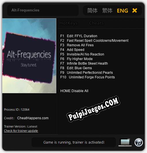 Alt-Frequencies: Trainer +10 [v1.7]