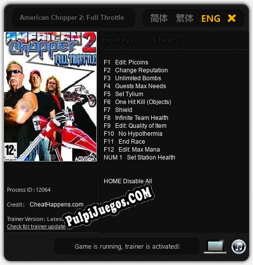 American Chopper 2: Full Throttle: Trainer +13 [v1.3]