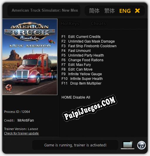 American Truck Simulator: New Mexico: Cheats, Trainer +11 [MrAntiFan]