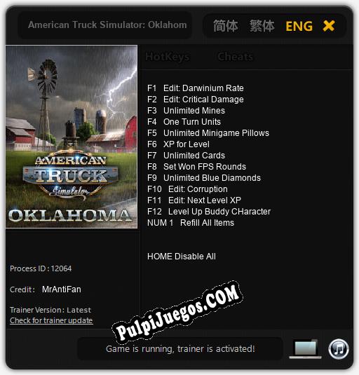 American Truck Simulator: Oklahoma: Cheats, Trainer +13 [MrAntiFan]