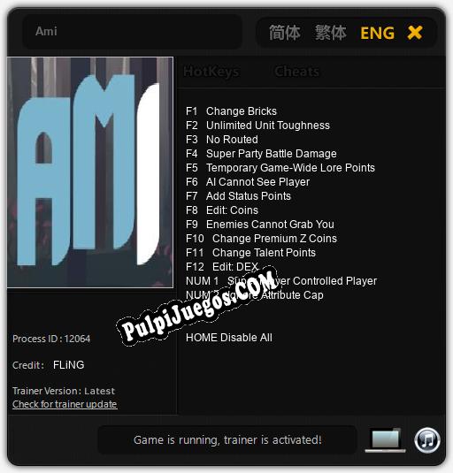 Ami: Cheats, Trainer +14 [FLiNG]