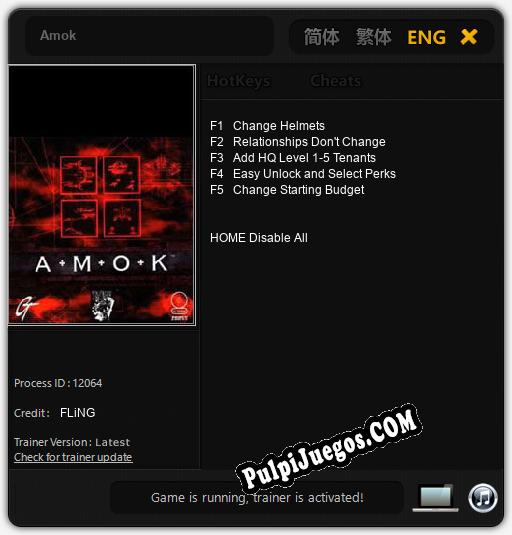 Amok: Cheats, Trainer +5 [FLiNG]