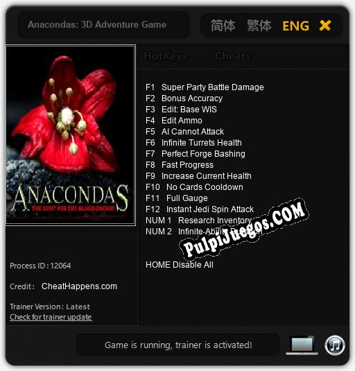 Anacondas: 3D Adventure Game: Treinador (V1.0.77)